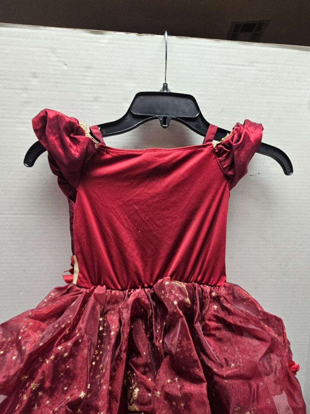 Disney Store Belle Holiday Princess Costume Dress Red Gold Beauty & the Beast XS - Picture 15 of 16